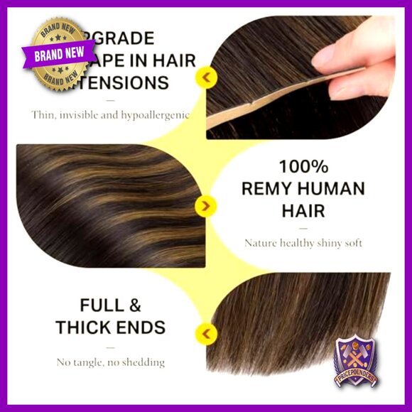 18 Inch Human Hair Tape In Extensions 50g 10pcs Silky Straight Remy